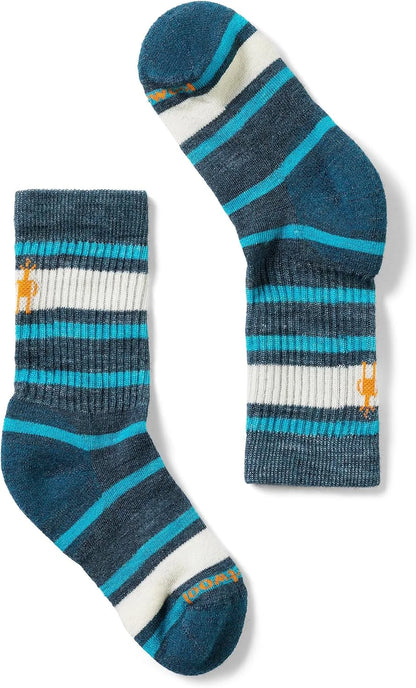 Smartwool Unisex Kids Hike Light Cushion Striped Crew Socks (Toddler/Little Kid/Big Kid)
