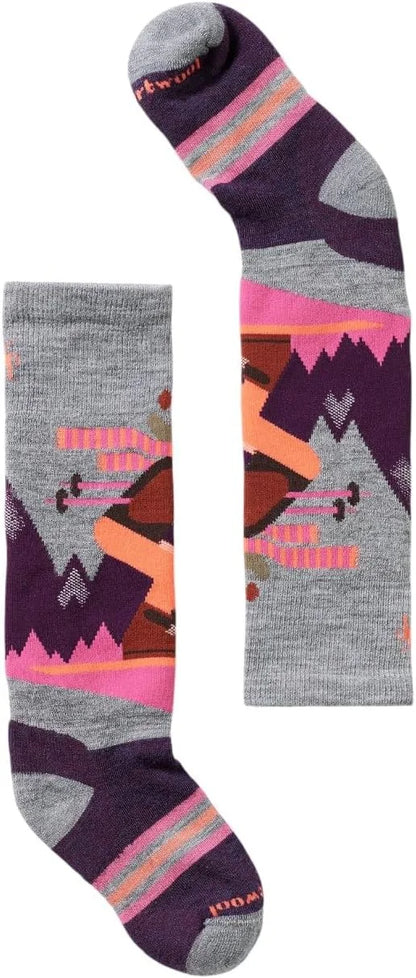 Smartwool Unisex Kids Full Cushion Mountain Moose Pattern Over The Calf Socks (Toddler/Little Kid/Big Kid)