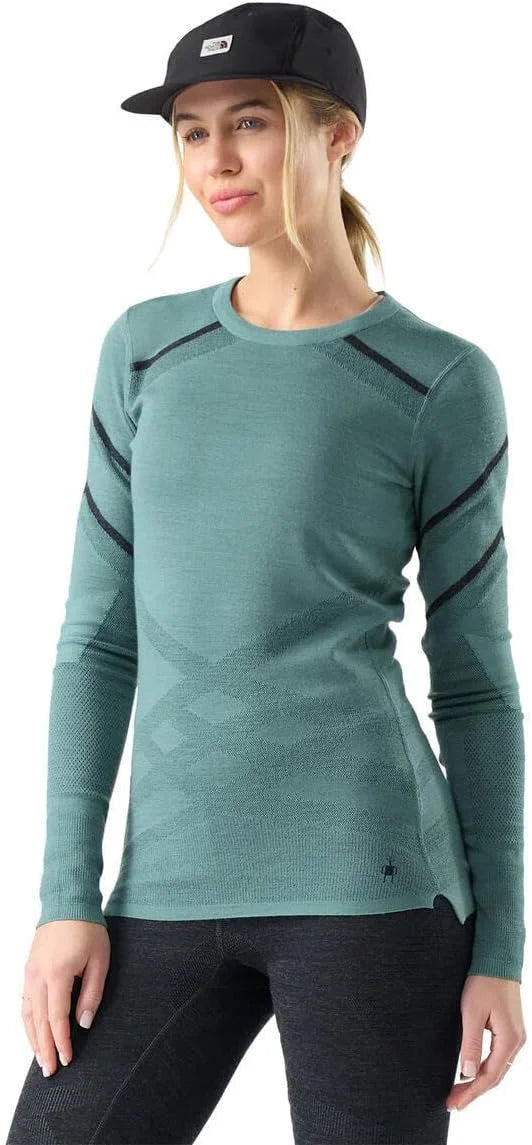 SmartWool Women's Intraknit Thermal Merino Base Layer Crew, Breathable Merino Wool Long Sleeve Shirt
