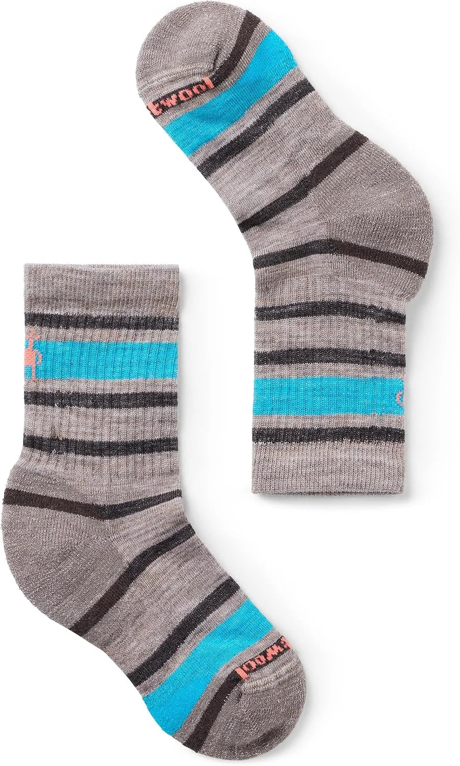 Smartwool Unisex Kids Hike Light Cushion Striped Crew Socks (Toddler/Little Kid/Big Kid)