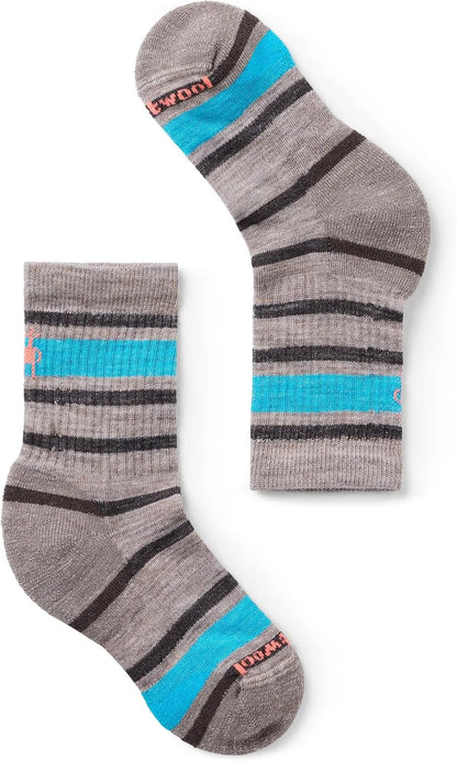 Smartwool Unisex Kids Hike Light Cushion Striped Crew Socks (Toddler/Little Kid/Big Kid)