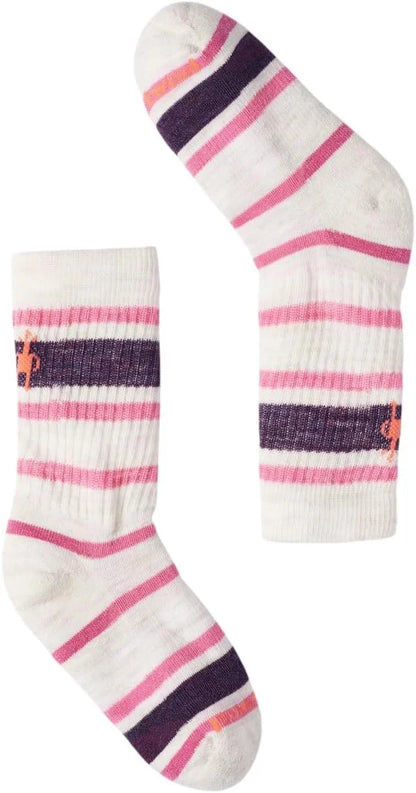 Smartwool Unisex Kids Hike Light Cushion Striped Crew Socks (Toddler/Little Kid/Big Kid)