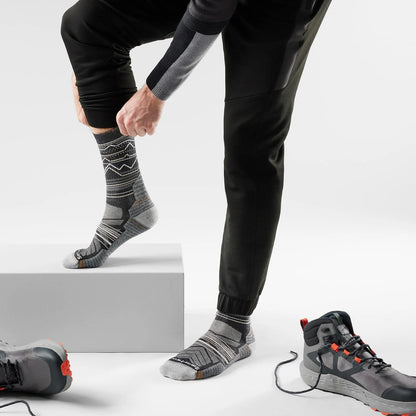 Smartwool Men's Hike Light Mountain Range Pattern Crew Socks
