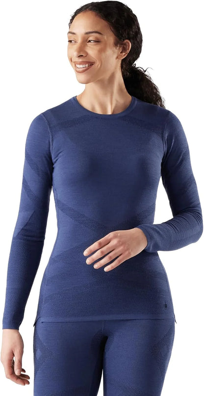 SmartWool Women's Intraknit Thermal Merino Base Layer Crew, Breathable Merino Wool Long Sleeve Shirt