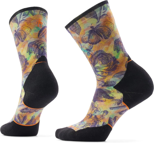 Smartwool Women's Trail Run Targeted Cushion Floral Party Print Crew Socks