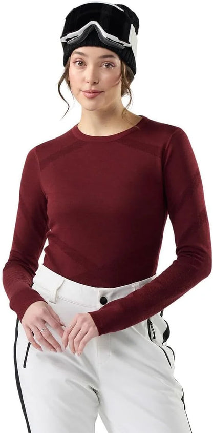 SmartWool Women's Intraknit Thermal Merino Base Layer Crew, Breathable Merino Wool Long Sleeve Shirt