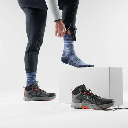 Smartwool Men's Hike Light Mountain Range Pattern Crew Socks