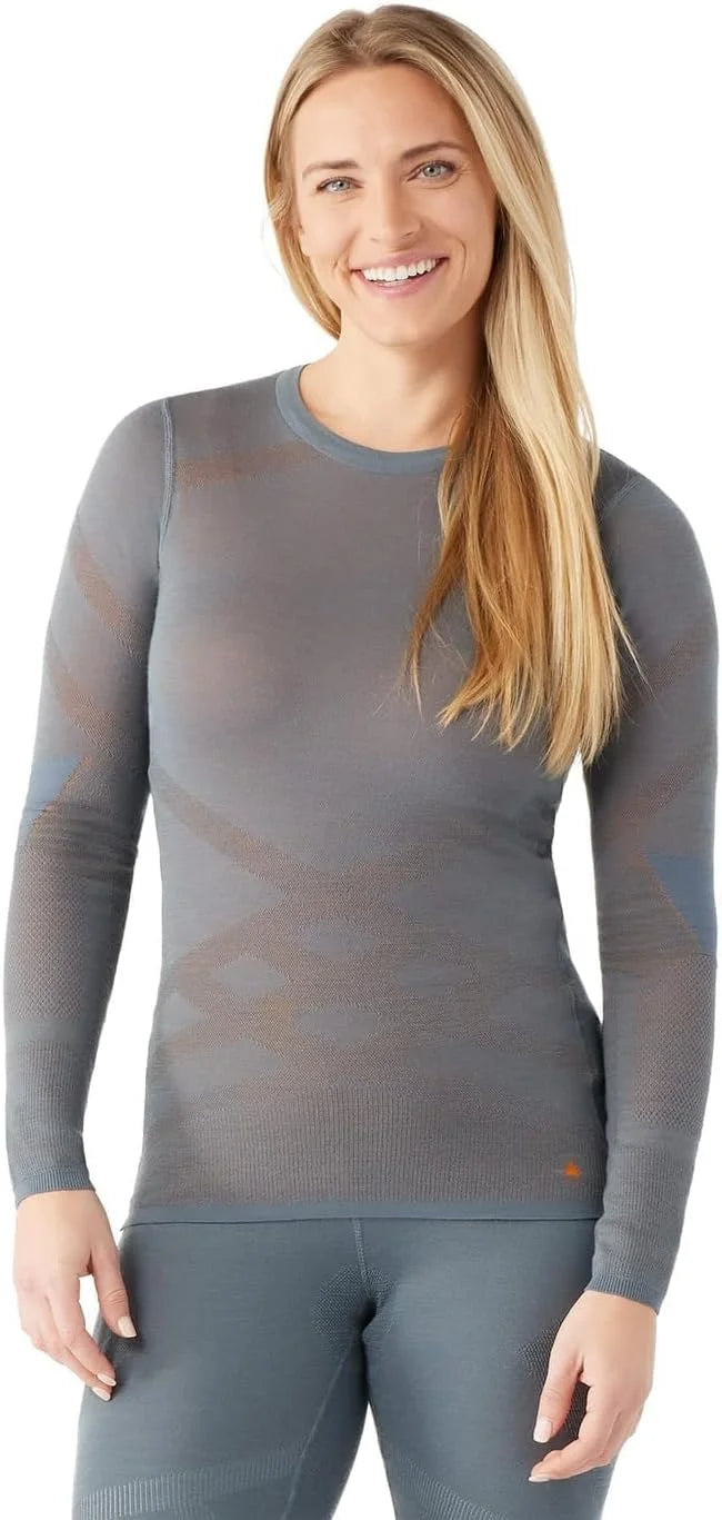 SmartWool Women's Intraknit Thermal Merino Base Layer Crew, Breathable Merino Wool Long Sleeve Shirt