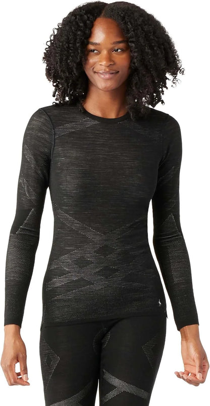 SmartWool Women's Intraknit Thermal Merino Base Layer Crew, Breathable Merino Wool Long Sleeve Shirt