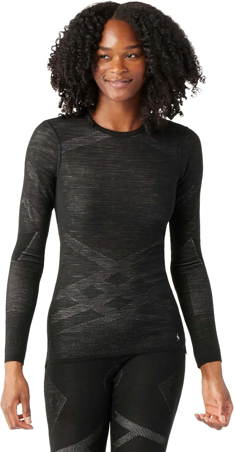 SmartWool Women's Intraknit Thermal Merino Base Layer Crew, Breathable Merino Wool Long Sleeve Shirt