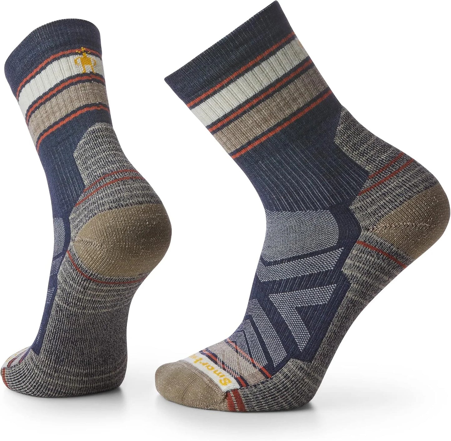 Smartwool Men's Hike Light Cushion Striped Mid Crew Socks